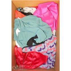 LARGE BOX OF LADIES SIZE LARGE CLOTHING