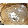 Image 1 : 15) 2 CAKE PLATES WITH GLASS DOMES.