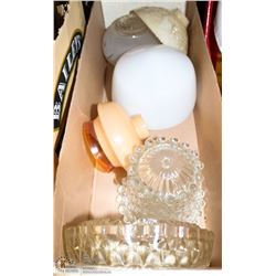 10) LOT OF VINTAGE LAMP FIXTURES.