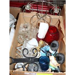 3) ASSORTED CANDLES HOLDERS.