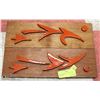 Image 1 : SET OF WOOD TREE DESIGN WALL HANGINGS.