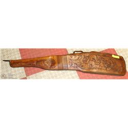 LEATHER HAND TOOLED RIFLE CASE