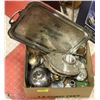 Image 1 : BOX OF SILVER PLATED ITEMS & COLLECTIBLES.