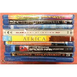 BLUE RAY BUNDLE OF 9