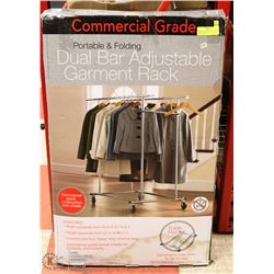 COMMERCIAL GRADE DUAL BAR GARMENT RACK