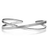 Image 1 : Sterling Silver Polished and Textured Bangle