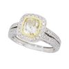 Image 8 : 18KT Two Tone Gold 1.19ctw Diamond Ring