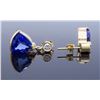 Image 5 : 14KT Yellow Gold Tanzanite and Diamond Earrings