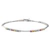 Image 1 : 18KT White Gold 2.43ctw Multi Color Sapphire Bracelet