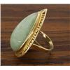 Image 5 : 14KT Yellow Gold Jadeite Jade Ring