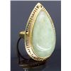 Image 8 : 14KT Yellow Gold Jadeite Jade Ring