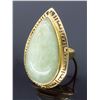 Image 9 : 14KT Yellow Gold Jadeite Jade Ring