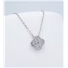 Image 4 : 14KT White Gold 0.25ctw Diamond Pendant with Chain