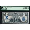 Image 1 : 1899 $2 Washington Silver Certificate PCGS 65PPQ