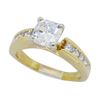 Image 2 : 14KT Yellow Gold 1.29ctw Diamond Ring