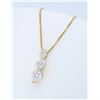 Image 1 : 14K Yellow Gold 0.59ctw Leo Diamond Pendant with Chain
