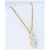Image 2 : 14K Yellow Gold 0.59ctw Leo Diamond Pendant with Chain