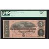 Image 1 : 1864 $5 Confederate States of America Note PCGS 63