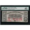 Image 1 : 1883 $10 North Carolina Obsolete Note PMG 63