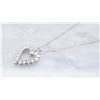 Image 4 : 14KT White Gold 1.00ctw Diamond Pendant with Chain
