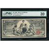 Image 1 : 1896 $2 Silver Certificate PMG 30