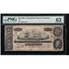 Image 1 : 1864 $20 Confederate Sates of America Note PMG 63