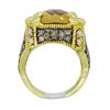 Image 9 : 18KT Yellow Gold Champagne Quartz and Diamond Ring