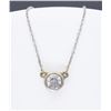 Image 1 : 14KT White Gold 0.50ct Diamond Pendant with Chain