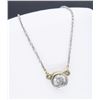 Image 3 : 14KT White Gold 0.50ct Diamond Pendant with Chain