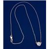 Image 4 : 14KT White Gold 0.50ct Diamond Pendant with Chain