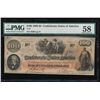 Image 1 : 1862-63 $100 Confederate States of America Note PMG 58