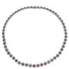 Image 1 : 14KT White Gold 7.64ctw Ruby and Diamond Necklace