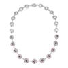 Image 1 : 14KT White Gold 3.85ctw Ruby and Diamond Necklace