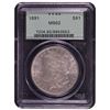 Image 1 : 1891 $1 Morgan Silver Dollar Coin PCGS MS62