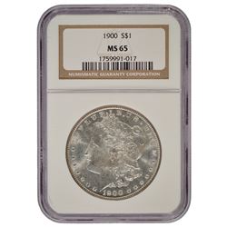 1900 $1 Morgan Silver Dollar Coin NGC MS65