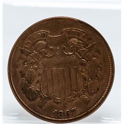 1867 2 Cent Coin