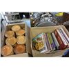 Image 3 : LARGE BOX OF CUTLERY BOWLS AND COOKBOOKS