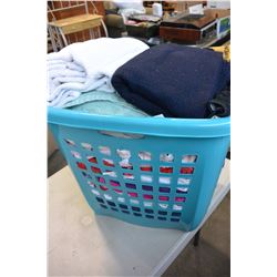 HAMPER OF TOWELS