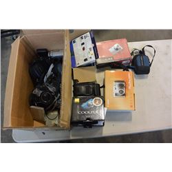 BOX OF CAMERAS AND ACCESSORIES