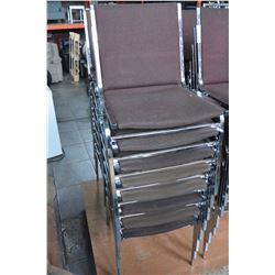 SET OF 8 STACKING CHAIRS