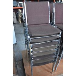 SET OF 8 STACKING CHAIRS