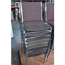 SET OF 8 STACKING CHAIRS