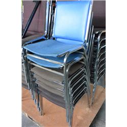SET OF 7 STACKING CHAIRS