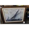 Image 1 : LARGE FRAMED PRINT SHIPS A SAILIN