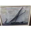 Image 2 : LARGE FRAMED PRINT SHIPS A SAILIN