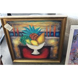 FRAMED STILL LIFE GOLD EVENING