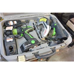 KAWASAKI 21VOLT CORDLESS DRILL AND CIRCULAR SAW