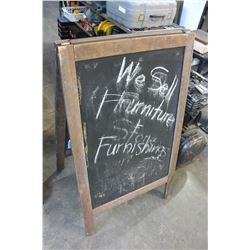 FOLDING CHALKBOARD SIGN