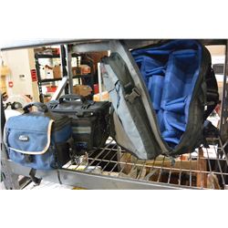 PROFESSIONAL CAMERA BACKPACK AND TWO CAMERA BAGS