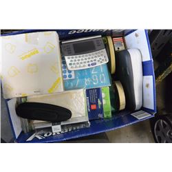 BOX OF OFFICE SUPPLIES